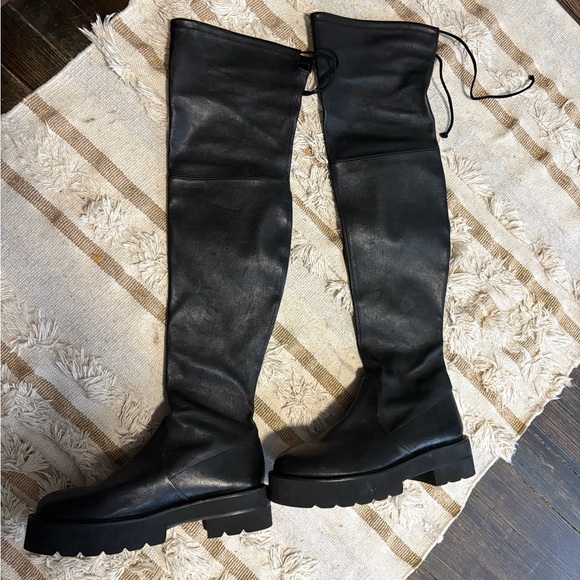 $1100 NWOT Stuart Weitzman Lowland Leather Boots - Picture 5 of 8
